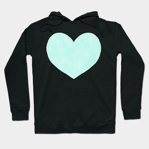 Watercolor Hearts - Mint Green Palette Hoodie by AmyBrinkman